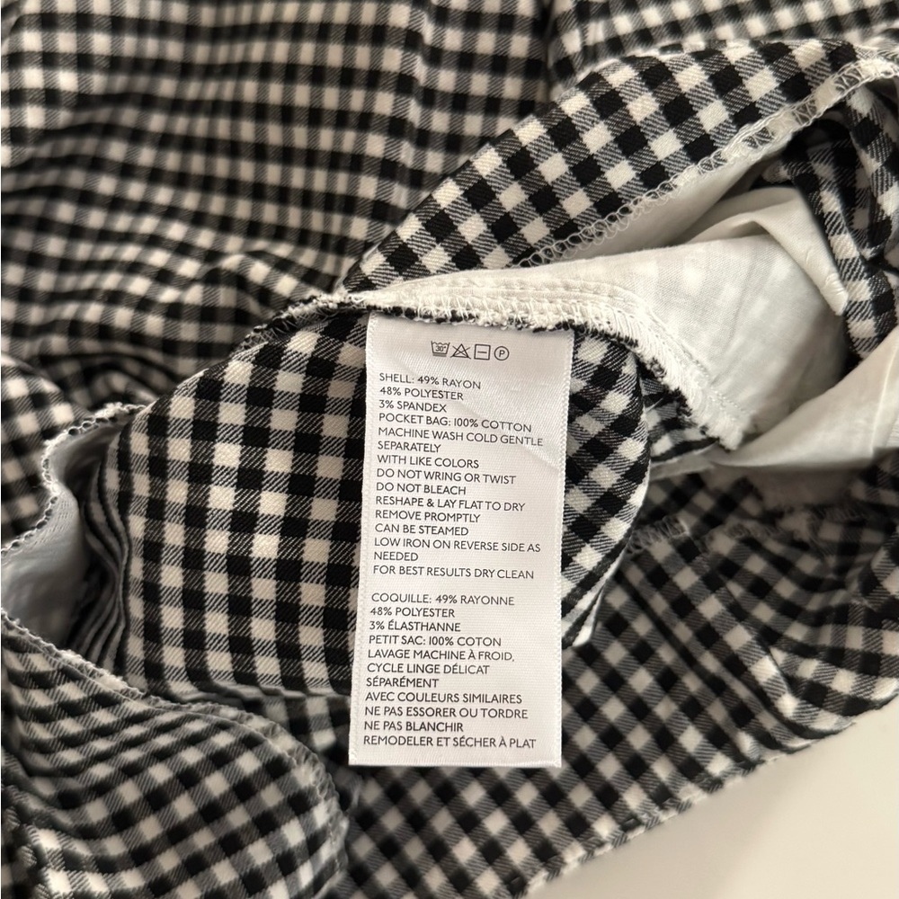 UO Black & White Gingham MiniSkirt